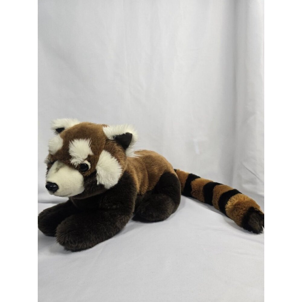 Magnussen Home Red Panda Plush Stuffed 34” Cute Long Striped Tail Realistic-FLAW
